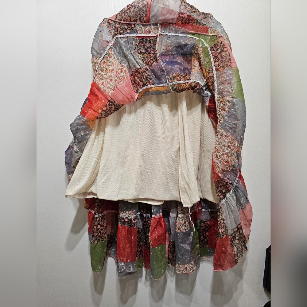 Floral Patchwork Maxi Skirt - Picture 2 of 7